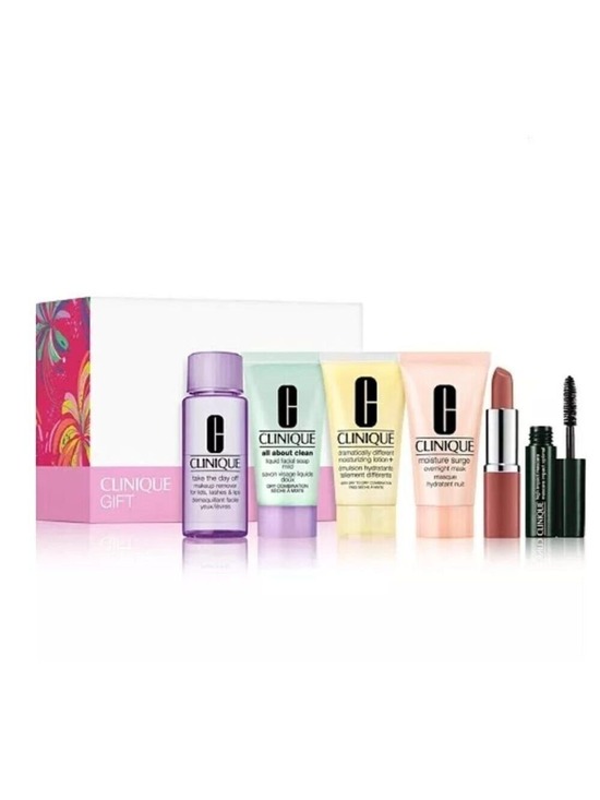 Clinique Other - CLINIQUE 6 PIECE BEAUTY MAKEUP SET FACE CLEANSER MASK LOTION MASCARA LIPSTICK